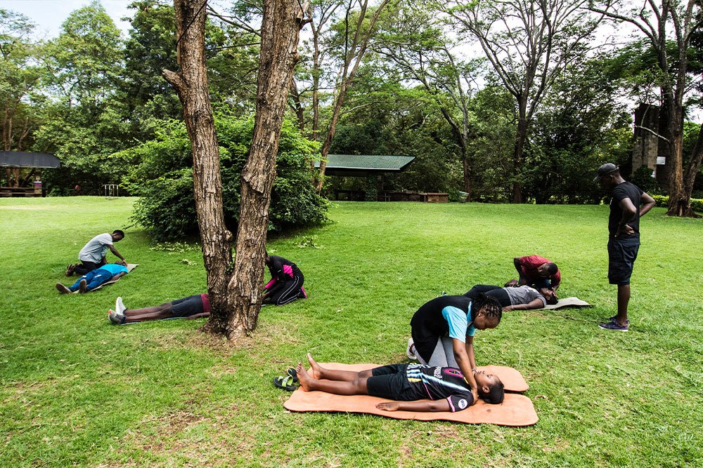 Participants engage in First Aid