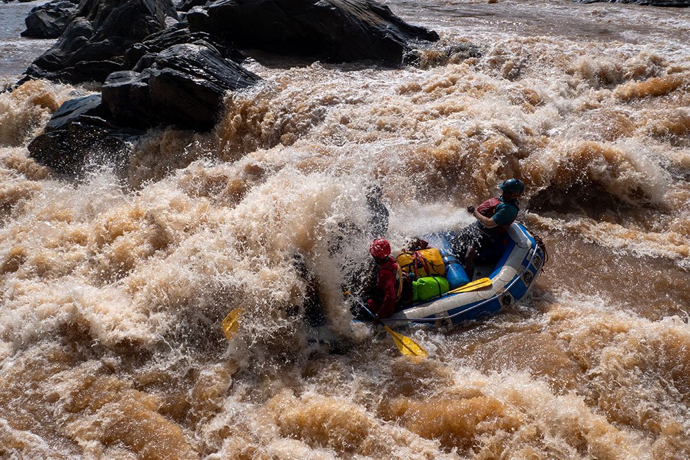Navigating a thrilling river rafting
